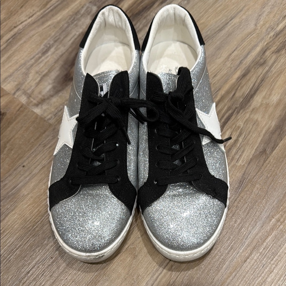 Silver Glitter Women's Sneakers